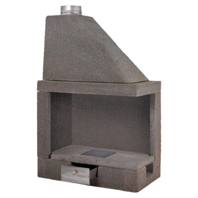 Caminetto angolare grezzo