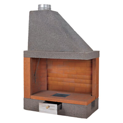 Caminetto angolare refrattario