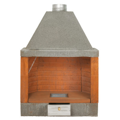 Caminetto frontale refrattario