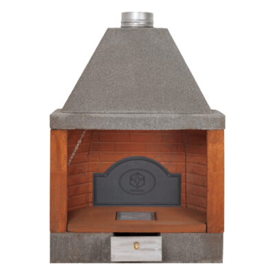 Caminetto frontale refrattario fronte ghisa